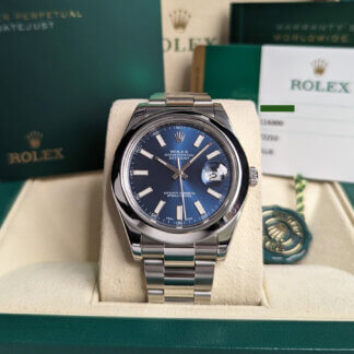 Rolex Datejust II | Blue Dial | Box and Card | 41mm | The Watch Buyers Group