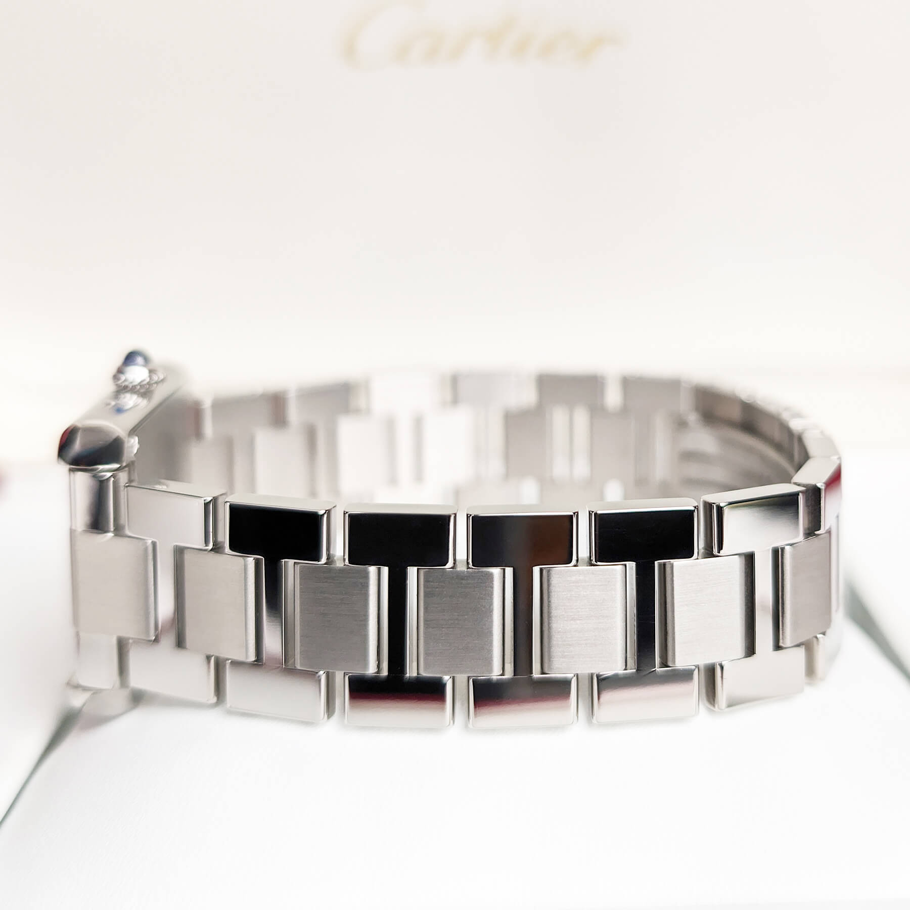 Cartier Tank Solo W5200013 3170 Steel Quartz Bracelet Left