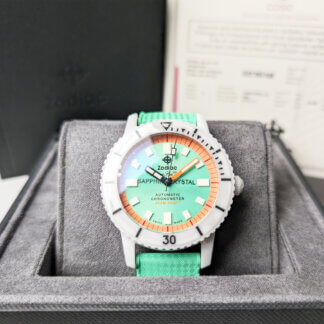 Zodiac Sea WolfWhite Ceramic Z09592 | Teal / Green Dial | The Watch Buyers Group