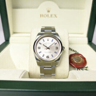 Rolex Air-King Silver/Blue 114200 | Serviced | 34mm | The Watch Buyers Group