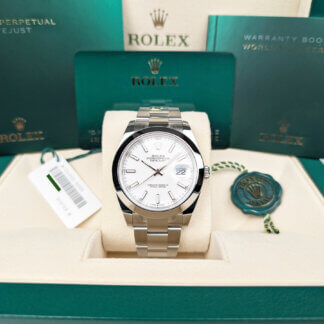 Rolex Datejust 41 White Dial 126300 | Brand New | Complete | The Watch Buyers Group