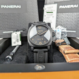 Panerai Luminor 1950 3 Days PAM00441 Black Ceramic GMT | The Watch Buyers Group