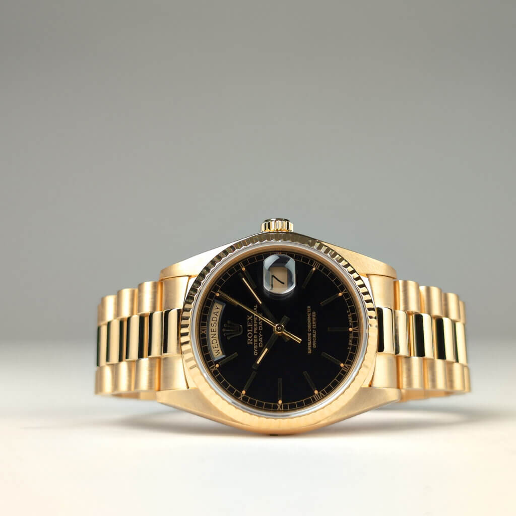 Rolex Day-Date <br> 18038 Black Dial
