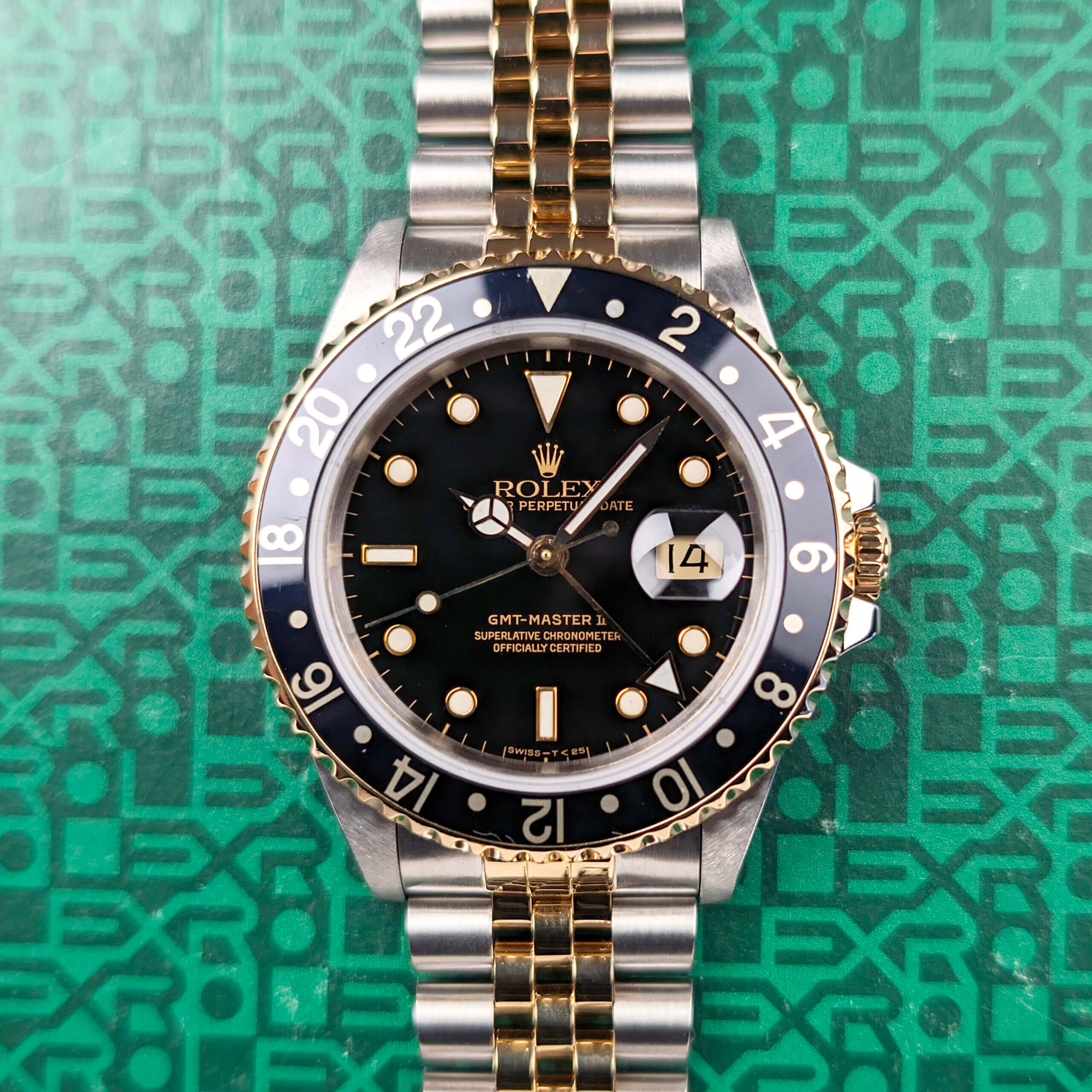 Rolex GMT-Master II 16713 Black Dial Jubilee Bracelet